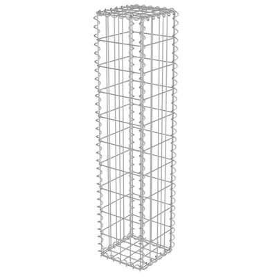 Gabion Wall with Covers Galvanised Steel 20x20x100 cm Payday Deals