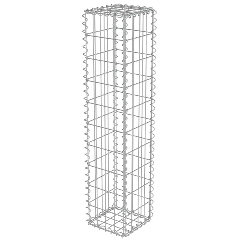 Gabion Wall with Covers Galvanised Steel 20x20x100 cm Payday Deals
