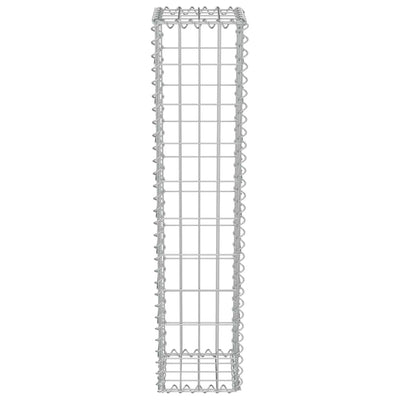 Gabion Wall with Covers Galvanised Steel 20x20x100 cm Payday Deals