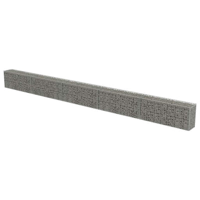 Gabion Wall with Covers Galvanised Steel 600x30x50 cm Payday Deals