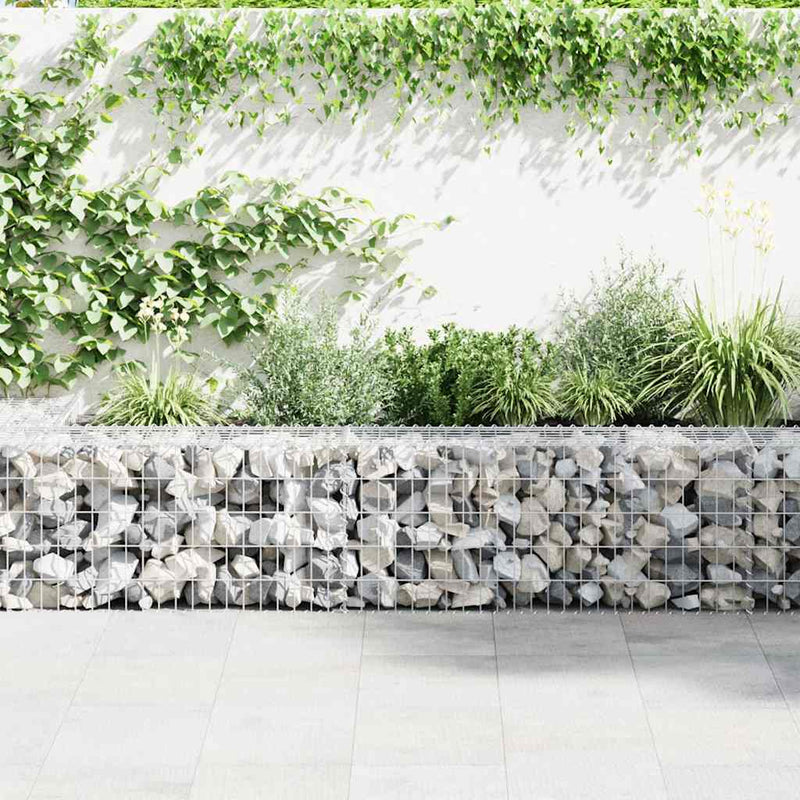 Gabion Wall with Covers Galvanised Steel 600x30x50 cm Payday Deals
