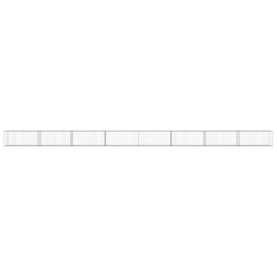 Gabion Wall with Covers Galvanised Steel 900x50x50 cm Payday Deals