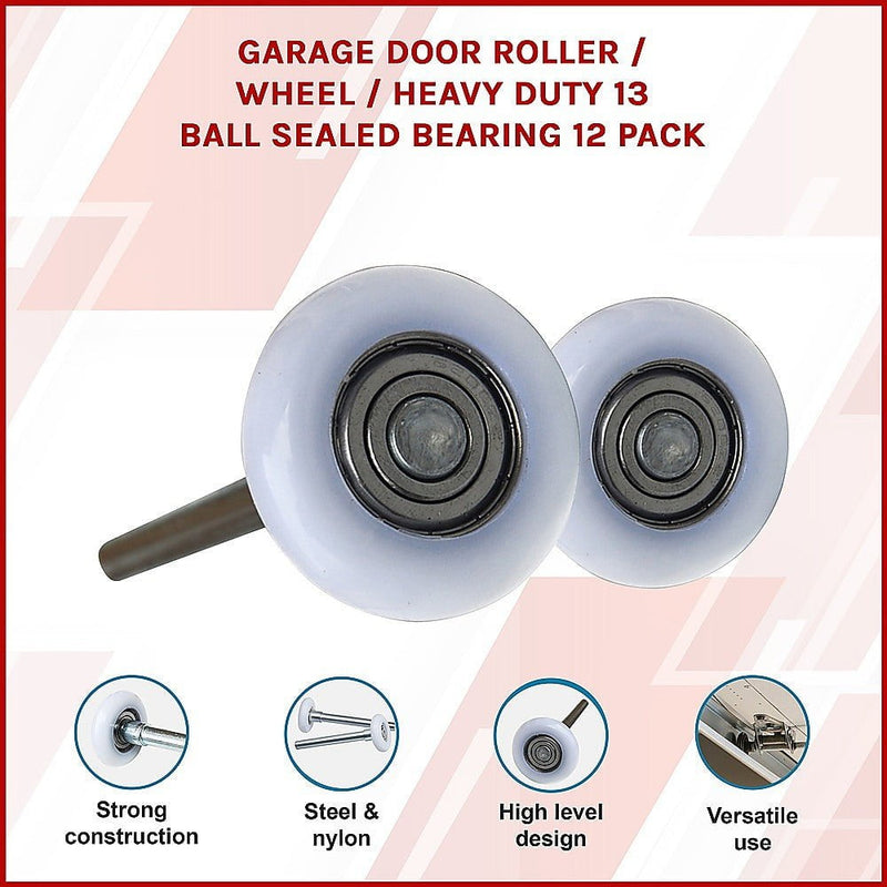 Garage Door Roller / Wheel / Heavy duty 13 Ball Sealed Bearing 12 Pack Payday Deals