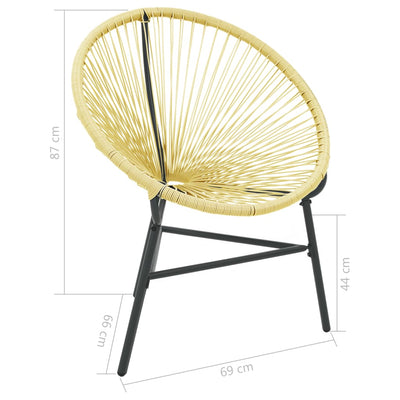 Garden Acapulco Chair Poly Rattan Beige Payday Deals