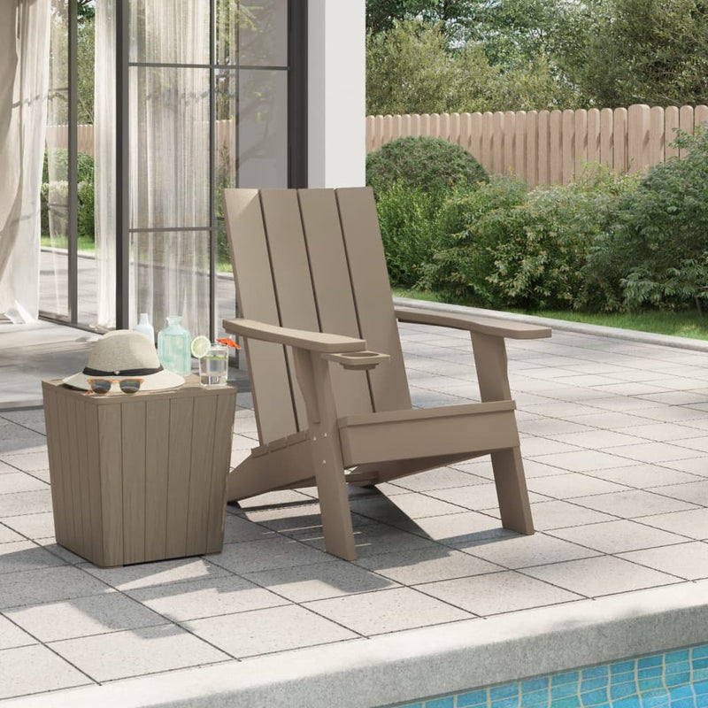 Garden Adirondack Chair Light Brown 75x88.5x89.5cm Polypropylene Payday Deals