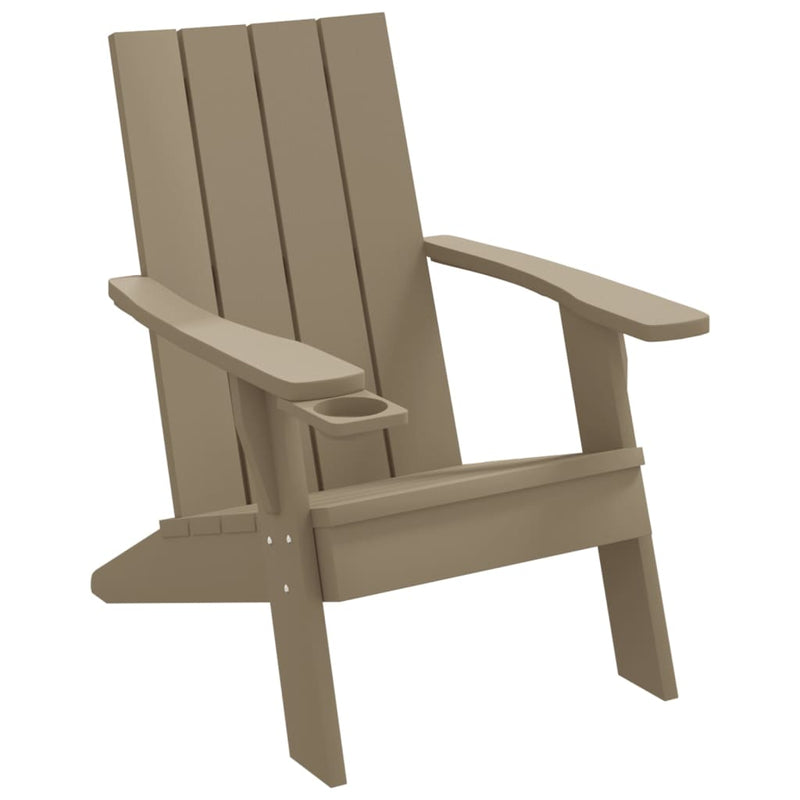 Garden Adirondack Chair Light Brown 75x88.5x89.5cm Polypropylene Payday Deals