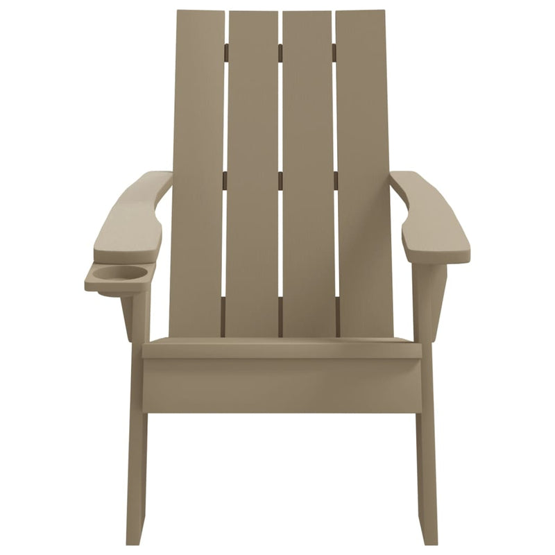 Garden Adirondack Chair Light Brown 75x88.5x89.5cm Polypropylene Payday Deals