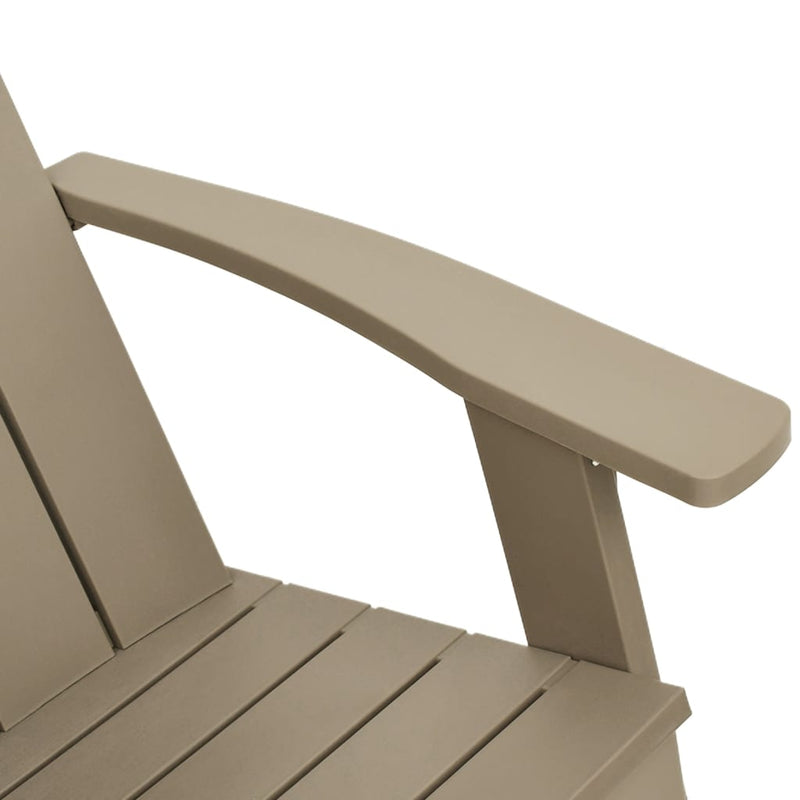 Garden Adirondack Chair Light Brown 75x88.5x89.5cm Polypropylene Payday Deals