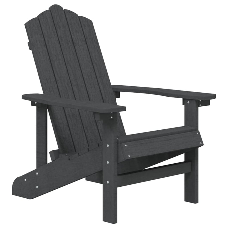 Garden Adirondack Chair with Table HDPE Anthracite Payday Deals