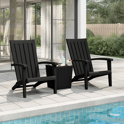 Garden Adirondack Chairs 2 pcs Black Polypropylene Payday Deals