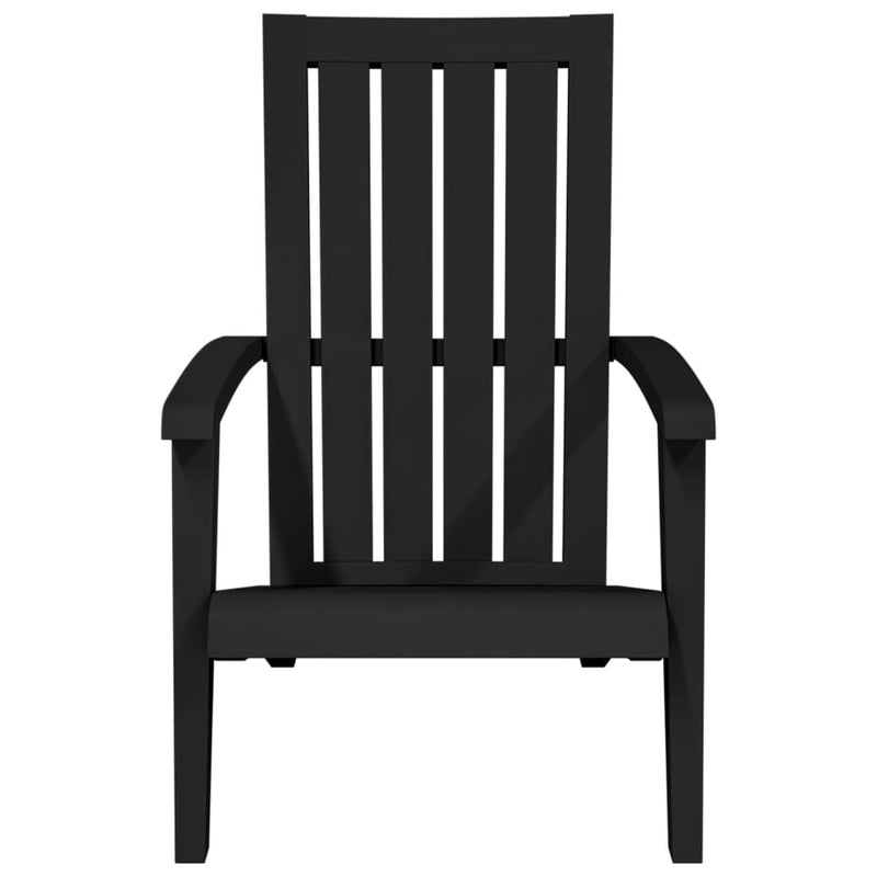 Garden Adirondack Chairs 2 pcs Black Polypropylene Payday Deals