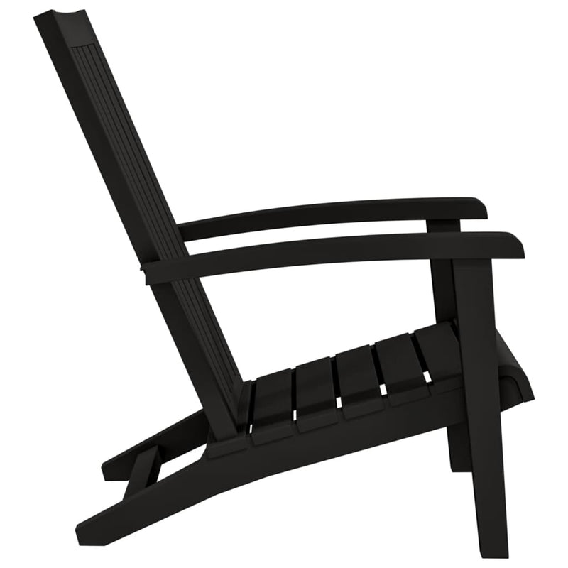 Garden Adirondack Chairs 2 pcs Black Polypropylene Payday Deals