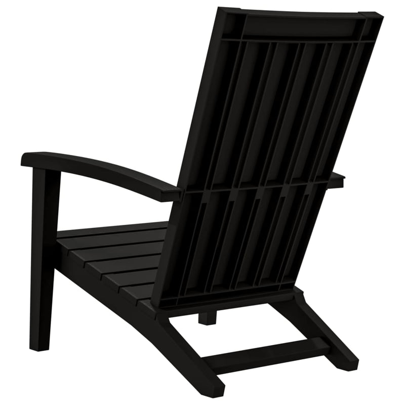 Garden Adirondack Chairs 2 pcs Black Polypropylene Payday Deals