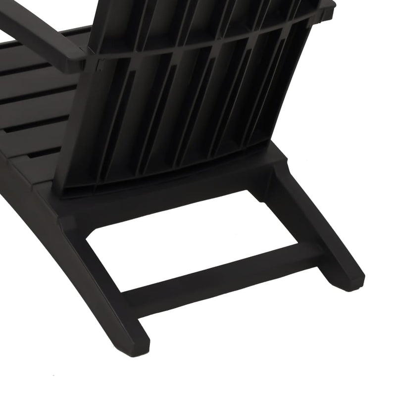 Garden Adirondack Chairs 2 pcs Black Polypropylene Payday Deals