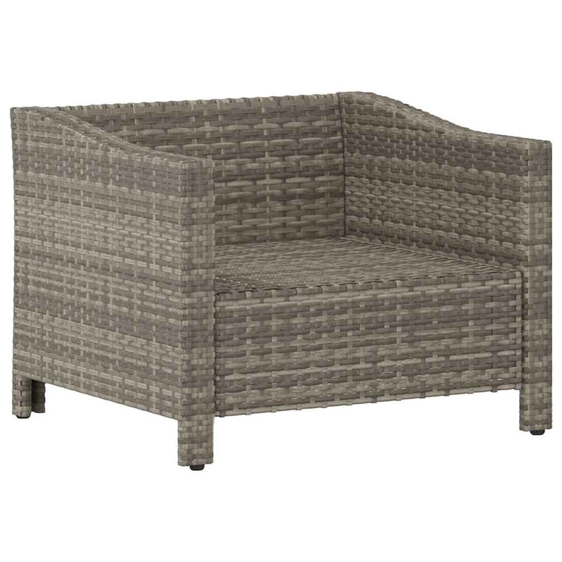 Garden Armchair with Cushion Grey Poly Rattan Payday Deals
