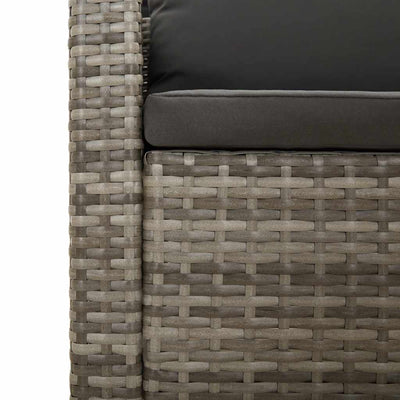 Garden Armchair with Cushion Grey Poly Rattan Payday Deals