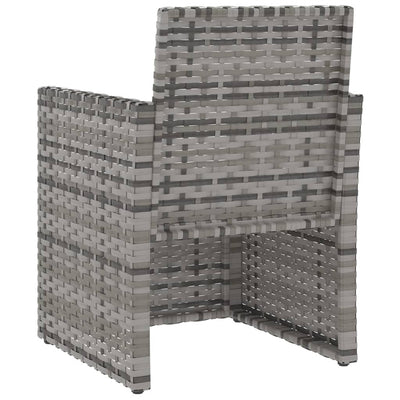 Garden Armchair with Cushions Grey Poly Rattan Payday Deals