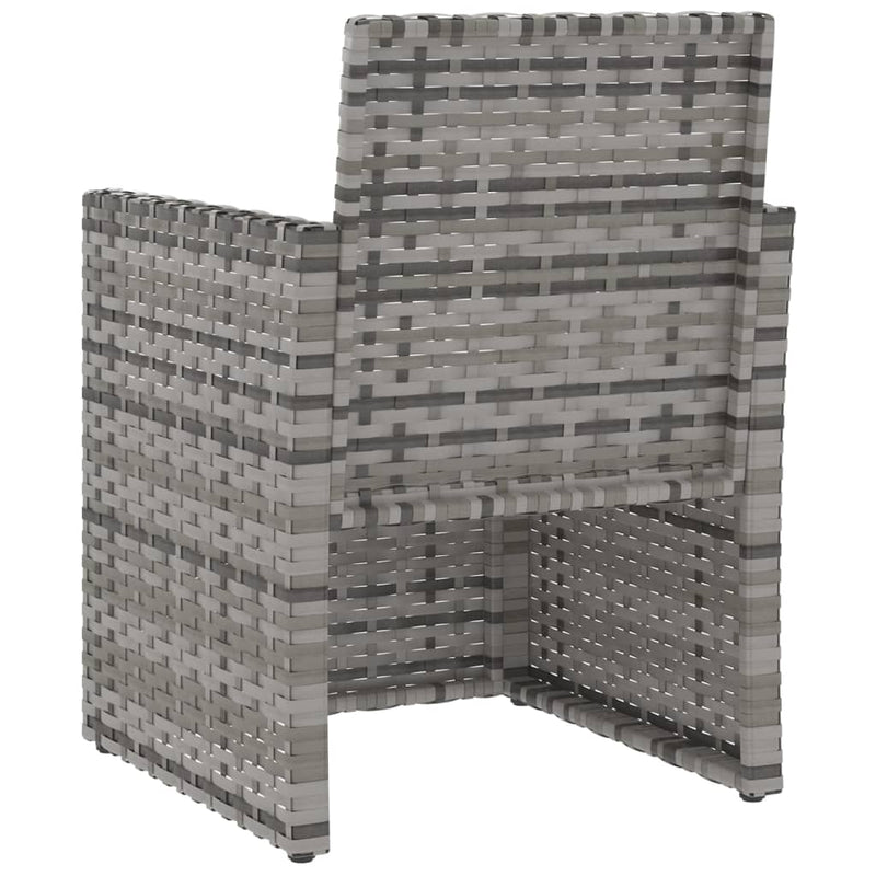 Garden Armchair with Cushions Grey Poly Rattan Payday Deals