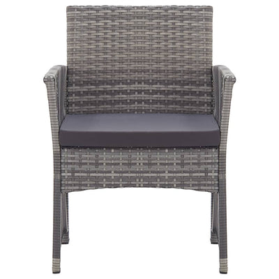 Garden Armchairs with Cushions 2 pcs Anthracite Poly Rattan Payday Deals