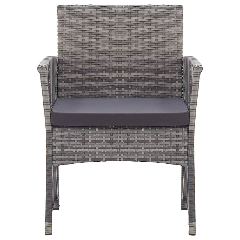 Garden Armchairs with Cushions 2 pcs Anthracite Poly Rattan Payday Deals