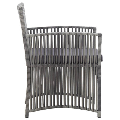 Garden Armchairs with Cushions 2 pcs Anthracite Poly Rattan Payday Deals