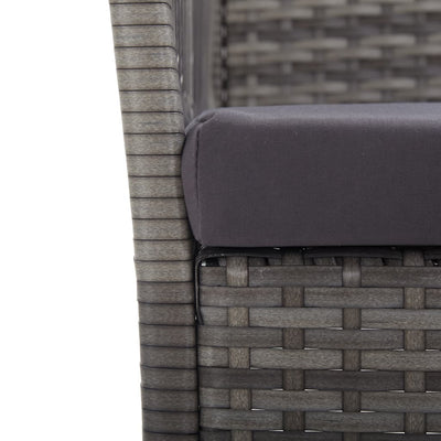 Garden Armchairs with Cushions 2 pcs Anthracite Poly Rattan Payday Deals