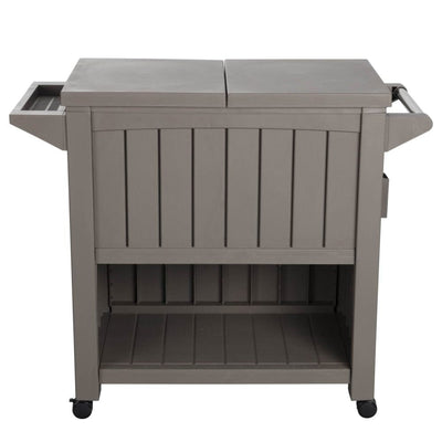 Garden Bar Serving Cart with Cooler (Taupe) Payday Deals