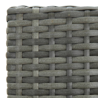 Garden Bar Stools with Cushions 2 pcs Grey Poly Rattan Payday Deals