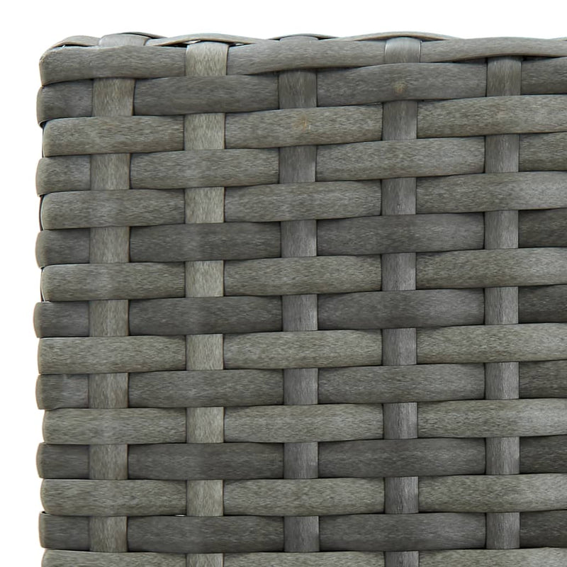 Garden Bar Stools with Cushions 4 pcs Grey Poly Rattan Payday Deals