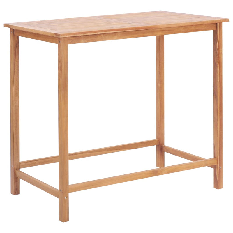Garden Bar Table 120x65x110 cm Solid Teak Wood Payday Deals