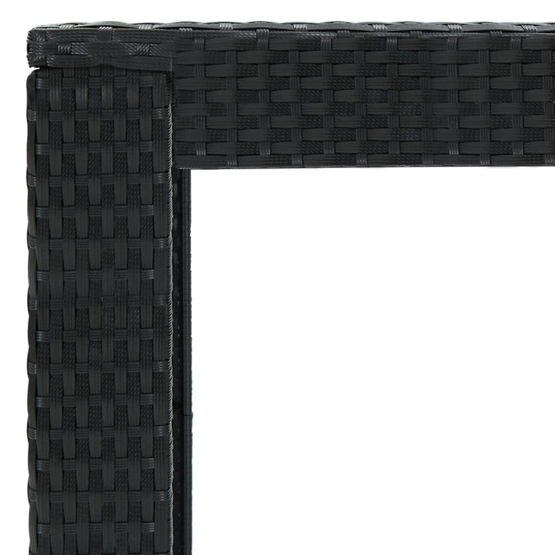 Garden Bar Table Black 100x60.5x110.5 cm Poly Rattan Payday Deals