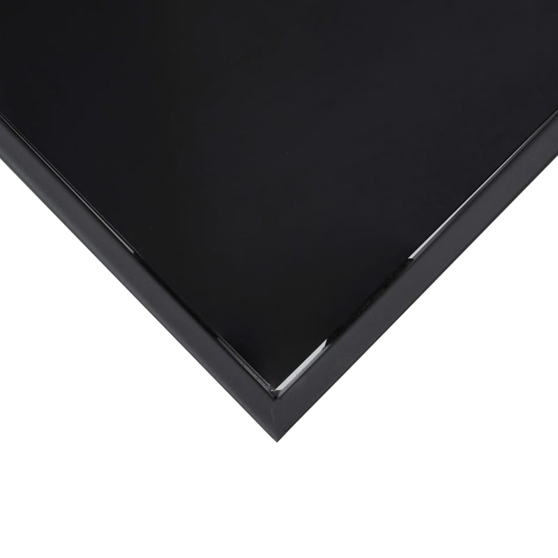 Garden Bar Table Black 110x60x110 cm Tempered Glass Payday Deals