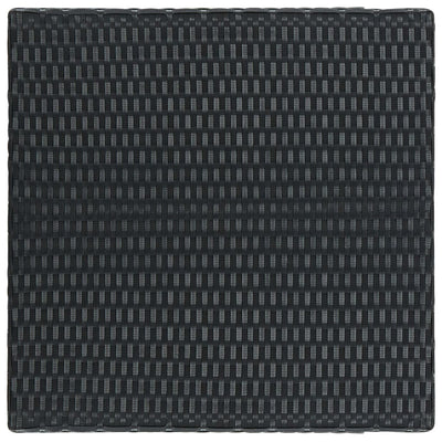Garden Bar Table Black 60.5x60.5x110.5 cm Poly Rattan Payday Deals