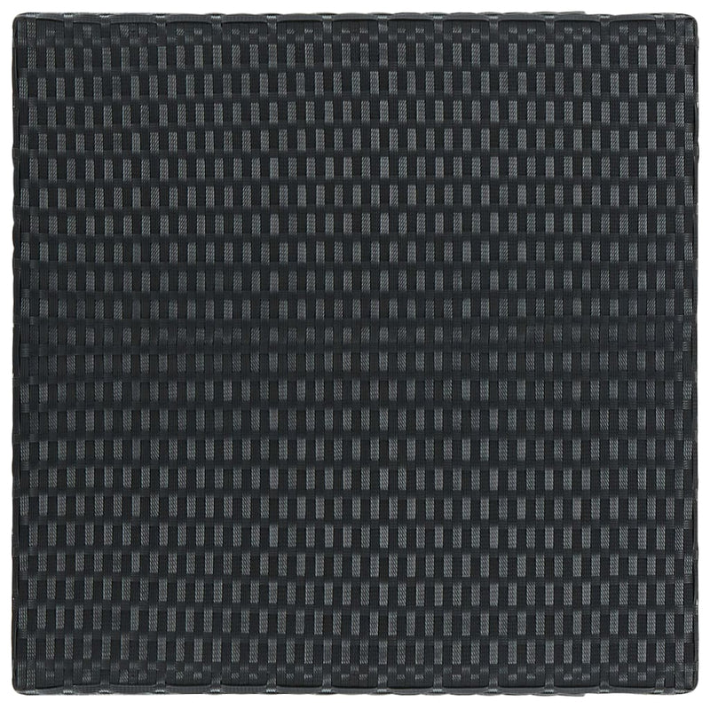 Garden Bar Table Black 60.5x60.5x110.5 cm Poly Rattan Payday Deals
