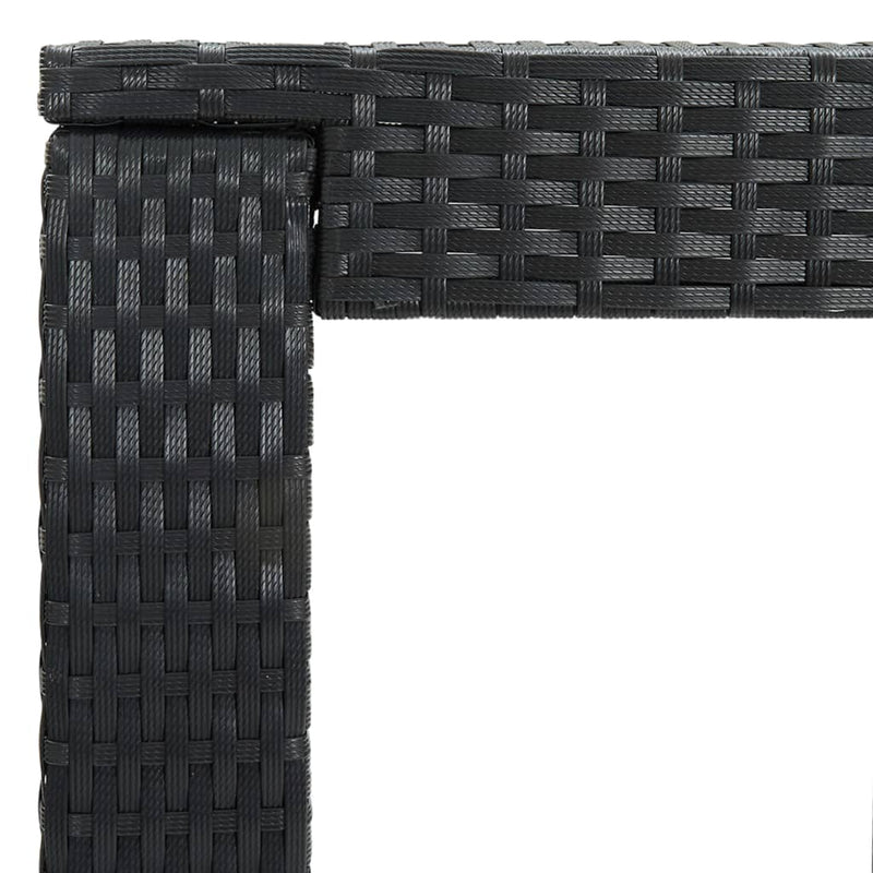 Garden Bar Table Black 60.5x60.5x110.5 cm Poly Rattan Payday Deals