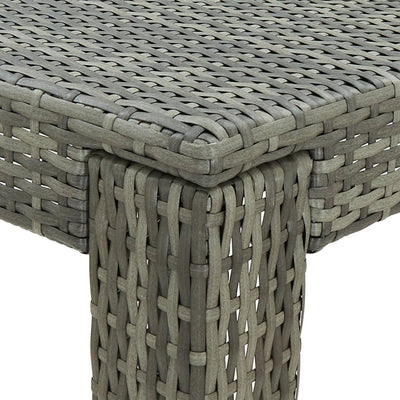 Garden Bar Table Grey 60.5x60.5x110.5 cm Poly Rattan Payday Deals