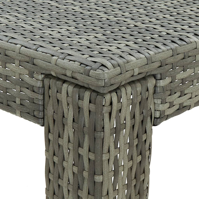 Garden Bar Table Grey 60.5x60.5x110.5 cm Poly Rattan Payday Deals