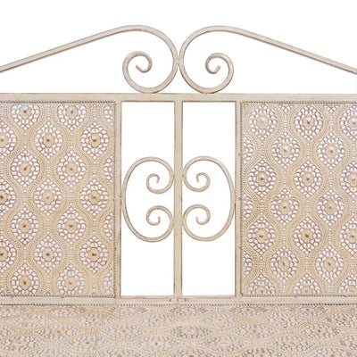 Garden Bench 115 cm Steel Vintage White Payday Deals