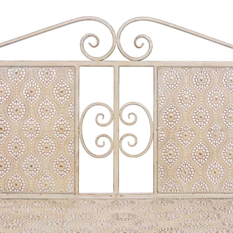 Garden Bench 115 cm Steel Vintage White Payday Deals