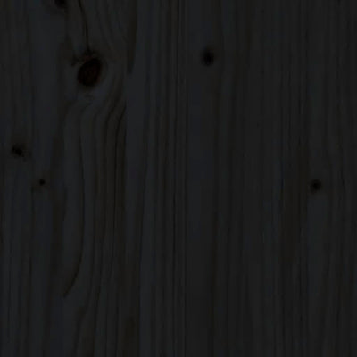 Garden Bench Black 108x35x45 cm Solid Wood Pine Payday Deals