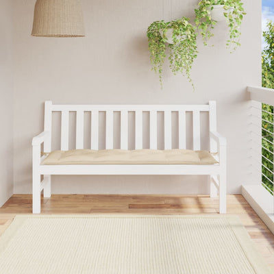 Garden Bench Cushion Beige 150x50x7 cm Fabric