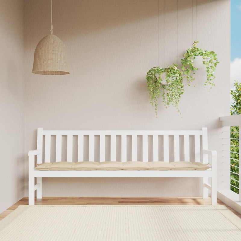 Garden Bench Cushion Beige 200x50x7 cm Oxford Fabric Payday Deals