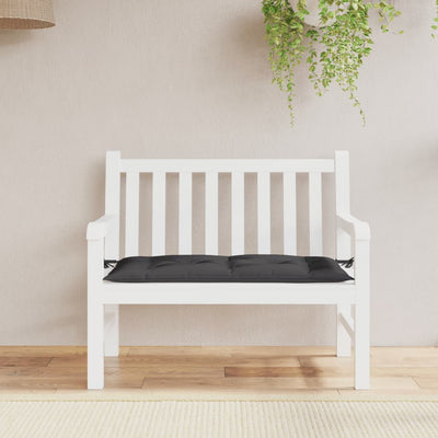 Garden Bench Cushion Black 100x50x7 cm Fabric