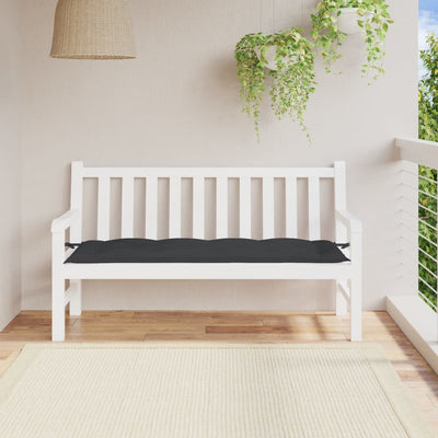 Garden Bench Cushion Black 150x50x7 cm Fabric Payday Deals