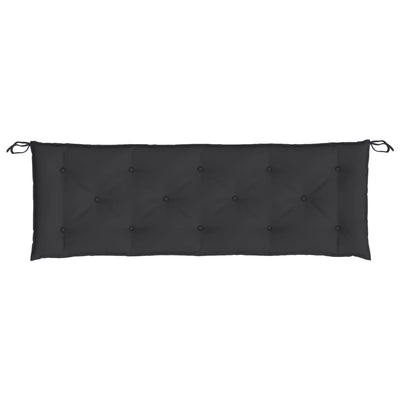 Garden Bench Cushion Black 150x50x7 cm Fabric Payday Deals