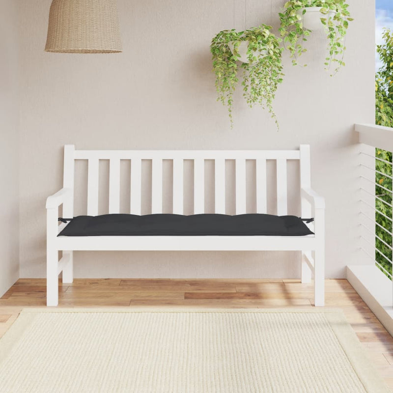 Garden Bench Cushion Black 150x50x7 cm Oxford Fabric Payday Deals