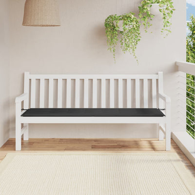 Garden Bench Cushion Black 180x50x4 cm Oxford Fabric