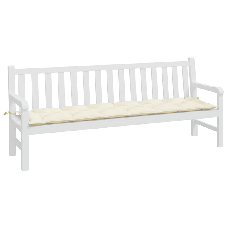 Garden Bench Cushion Cream 200x50x7 cm Oxford Fabric Payday Deals