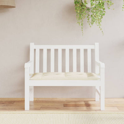 Garden Bench Cushion Cream White 100x50x7 cm Fabric Payday Deals