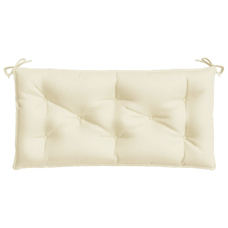 Garden Bench Cushion Cream White 100x50x7 cm Fabric Payday Deals